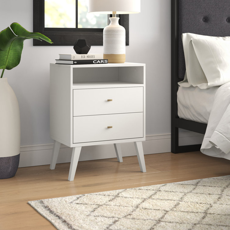 Mercury Row® Alyssa Solid + Manufactured Wood Nightstand & Reviews Wayfair Canada